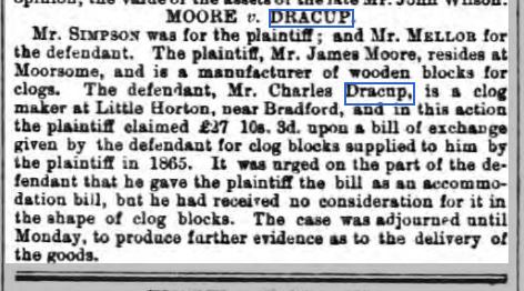 Charles dracup court case 1867 Capture